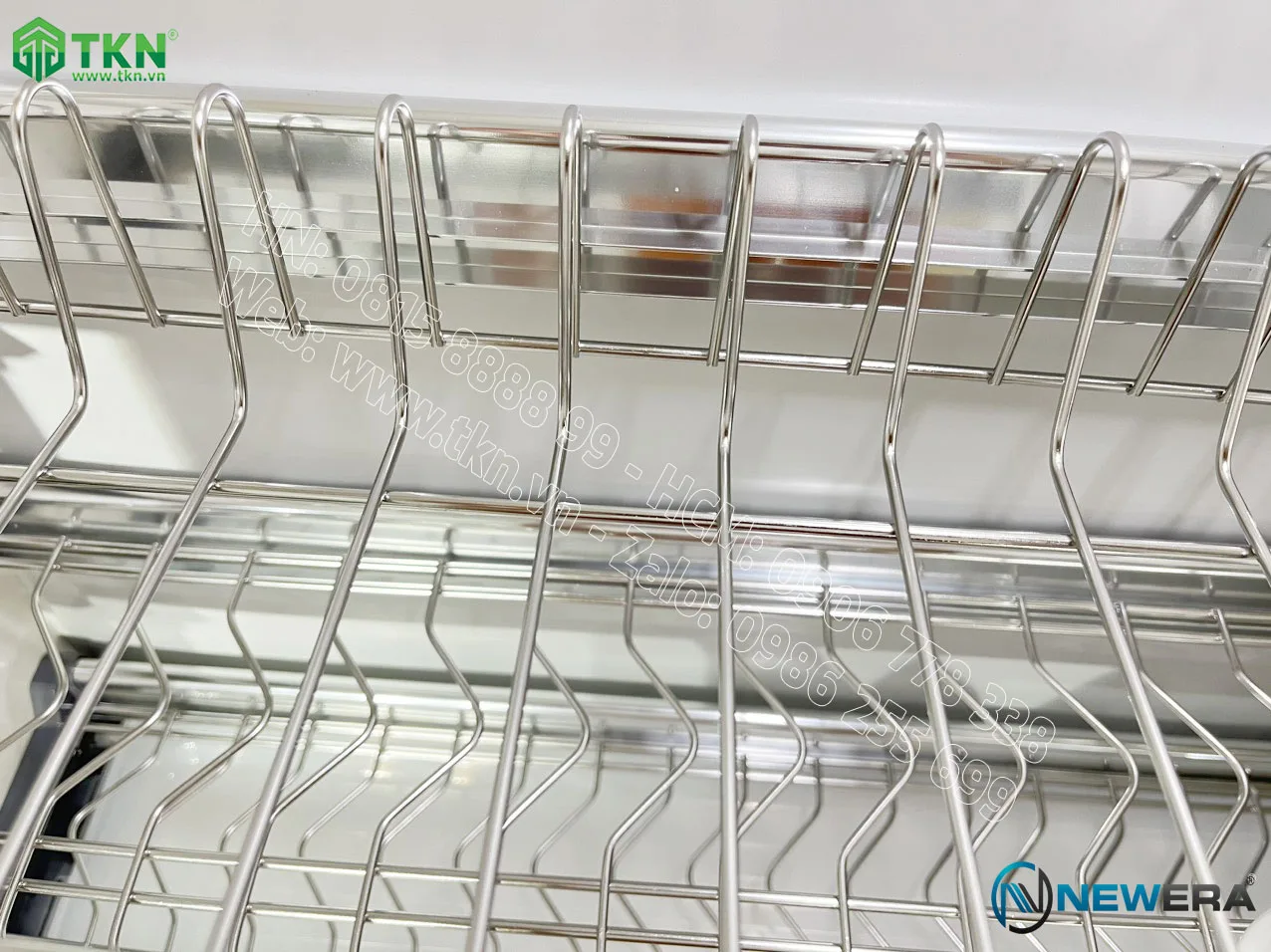 Giá để bát đĩa cố định NewEra 3 tầng inox 304 NE866.600 4