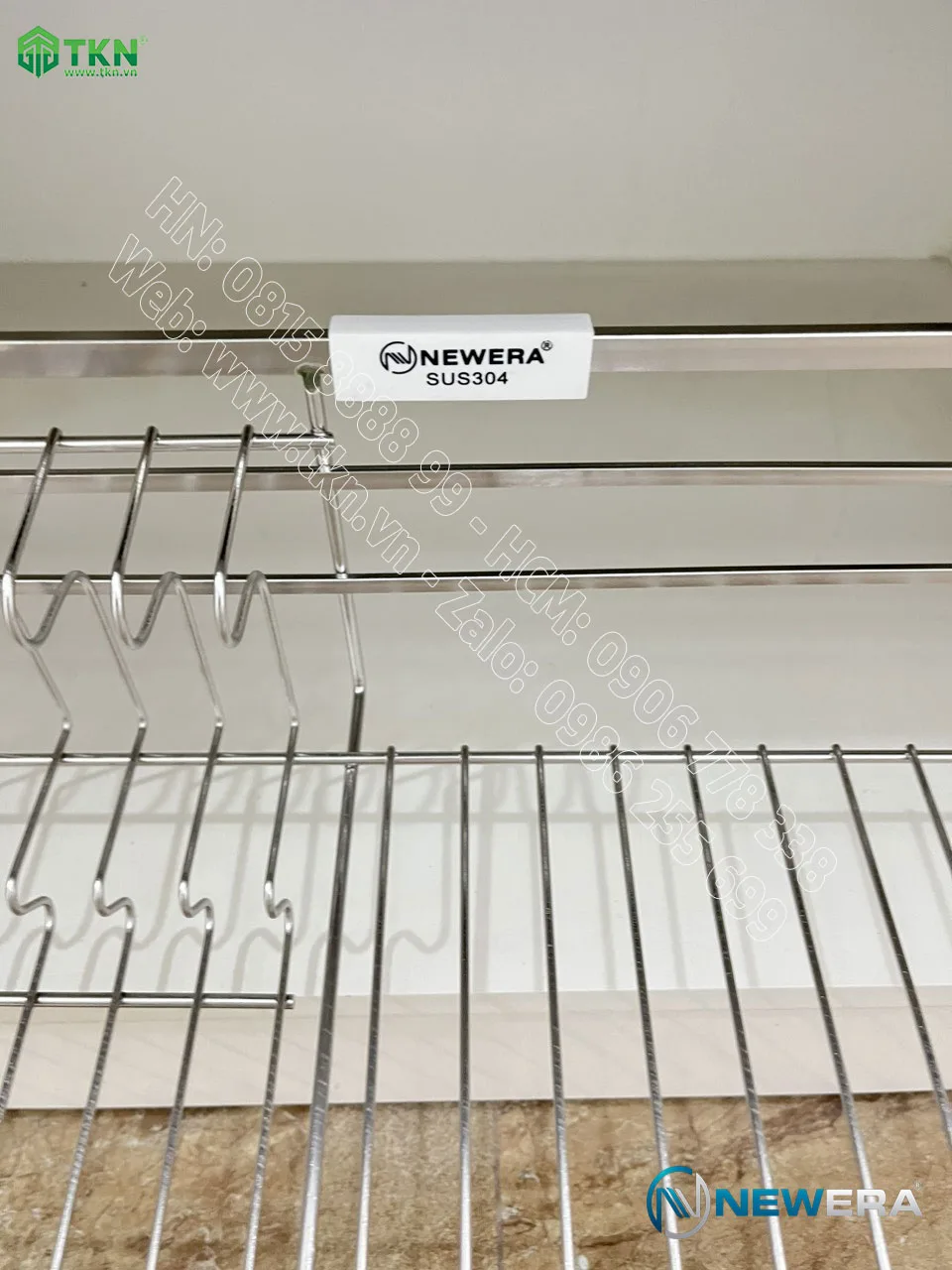 Giá để xoong nồi NewEra 700mm inox 304 nan dẹt NE699.700 6