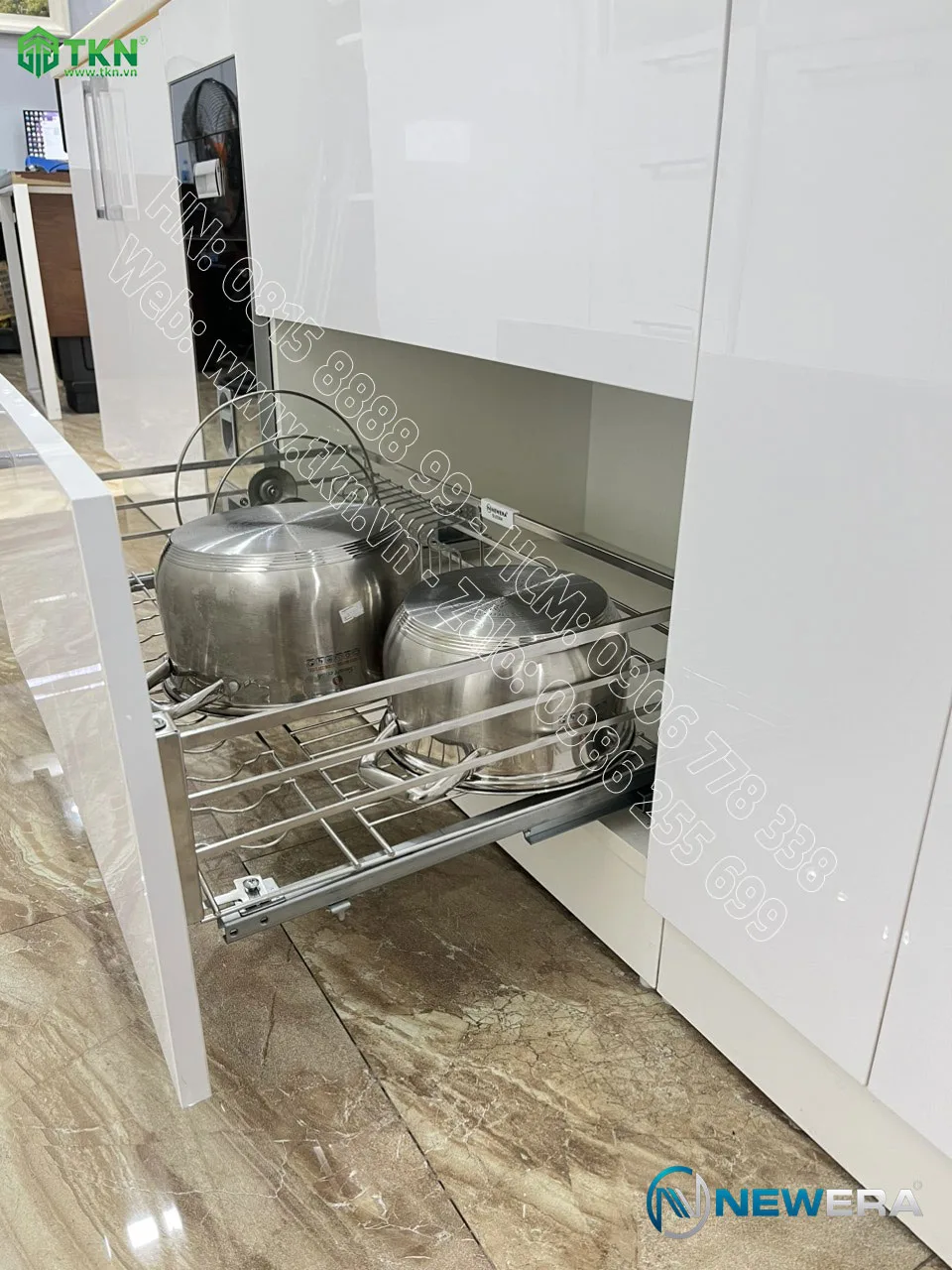 Giá để xoong nồi NewEra 700mm inox 304 nan dẹt NE699.700 2