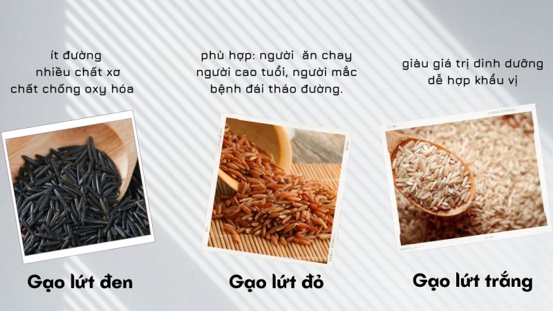 Cách phân biệt màu các loại gạo lứt