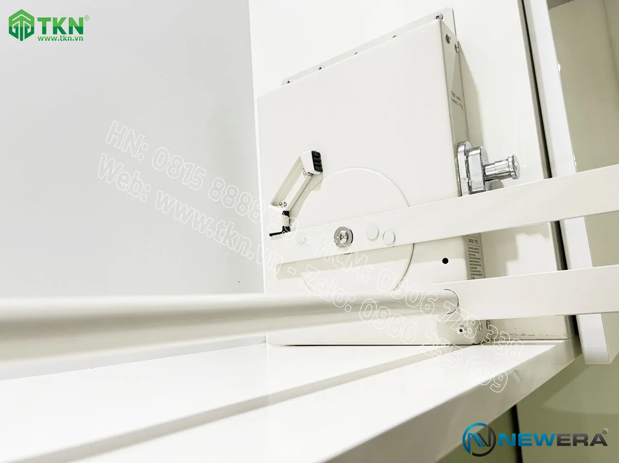 Giá bát nâng hạ NewEra 800mm có ống đũa inox 304 NE799.800 9