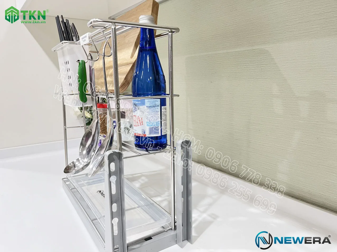 Giá dao thớt NE899.400 nan Oval inox mờ – NewEra 3