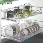 Giá để xoong nồi bát đĩa NewEra 800mm hợp kim mạ inox NE101.800