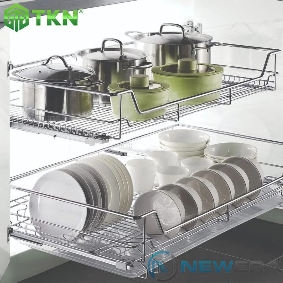 Giá để xoong nồi bát đĩa NewEra 800mm hợp kim mạ inox NE101.800