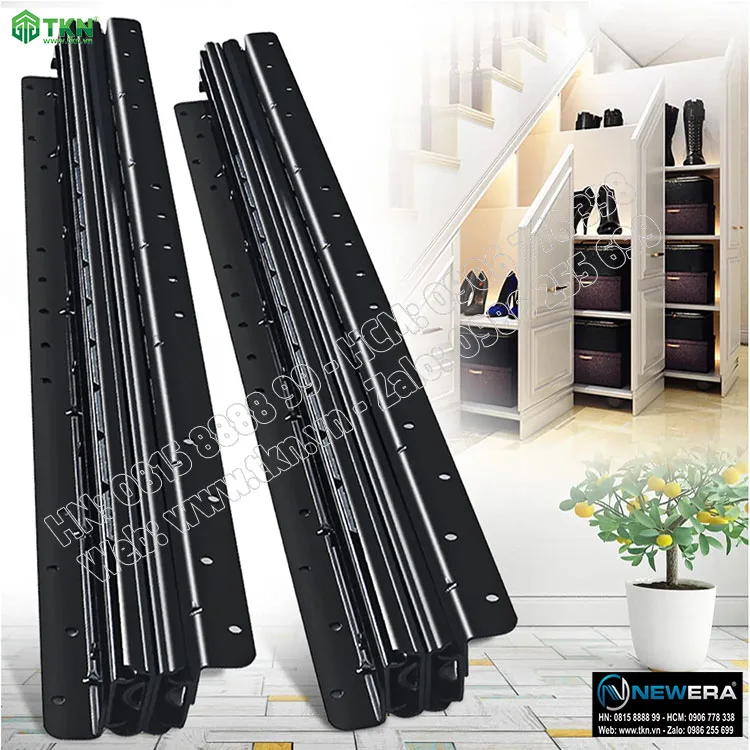 Ray gầm cầu thang có giảm chấn dài 800mm NE4899.800.1850S