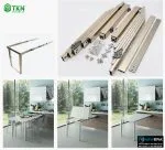 Phụ kiện bàn kéo và xếp thông minh mở rộng với chân bàn có thể xếp lại NewEra NE4889.540.1800