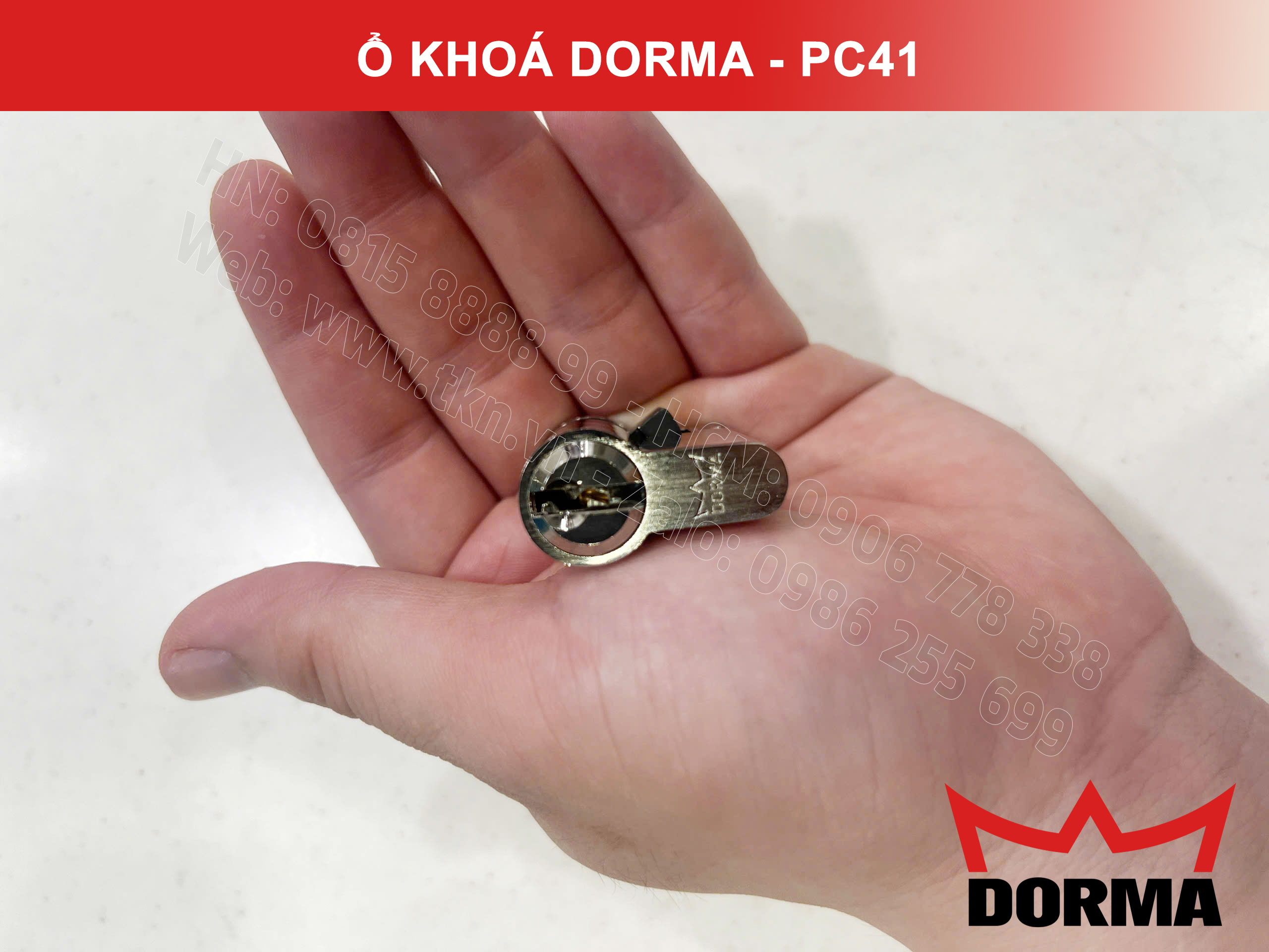 Ổ khóa cửa Dorma thép cao câp không rỉ dài 42mm PC41 18