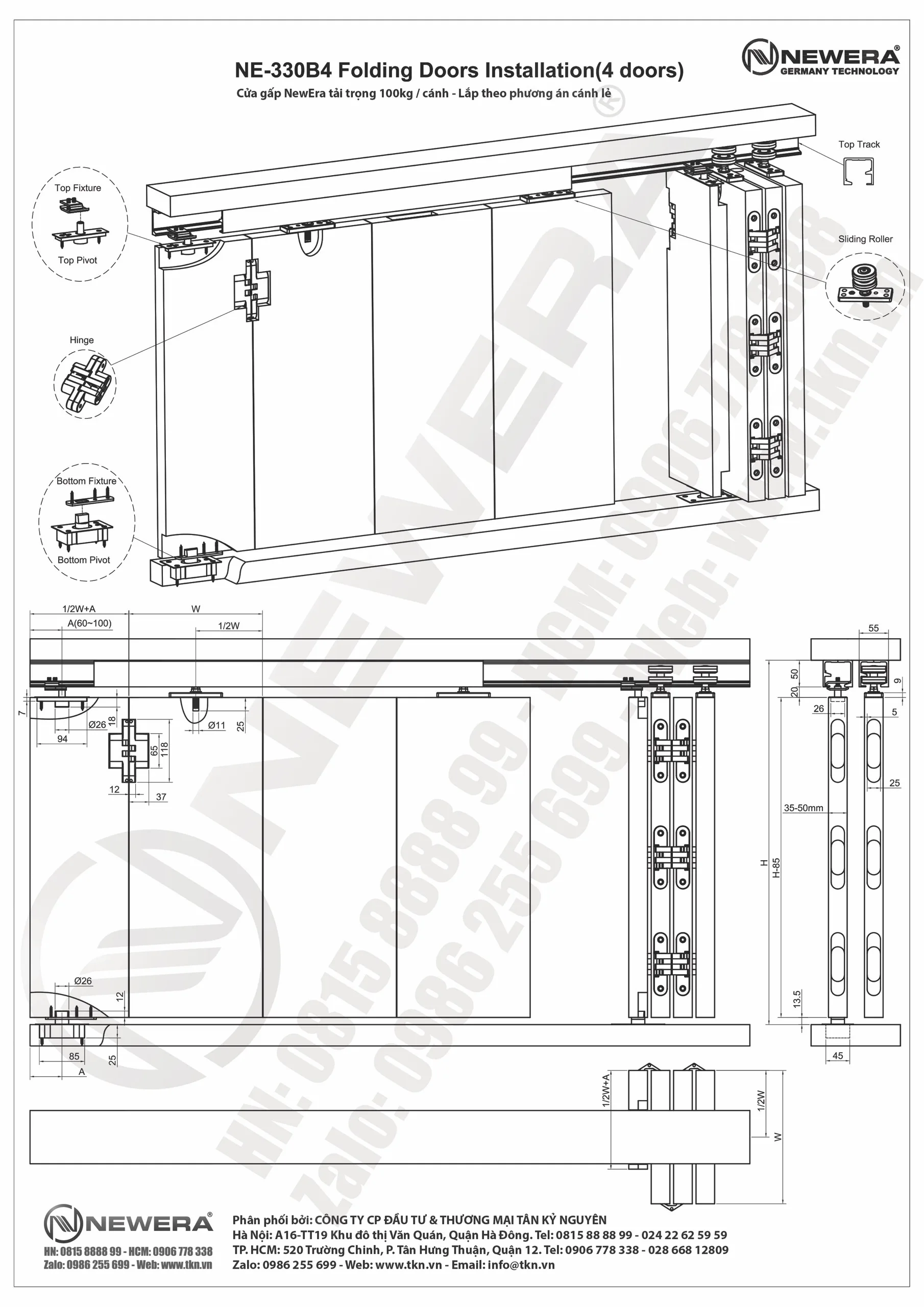 cua gap ne330 4 canh le