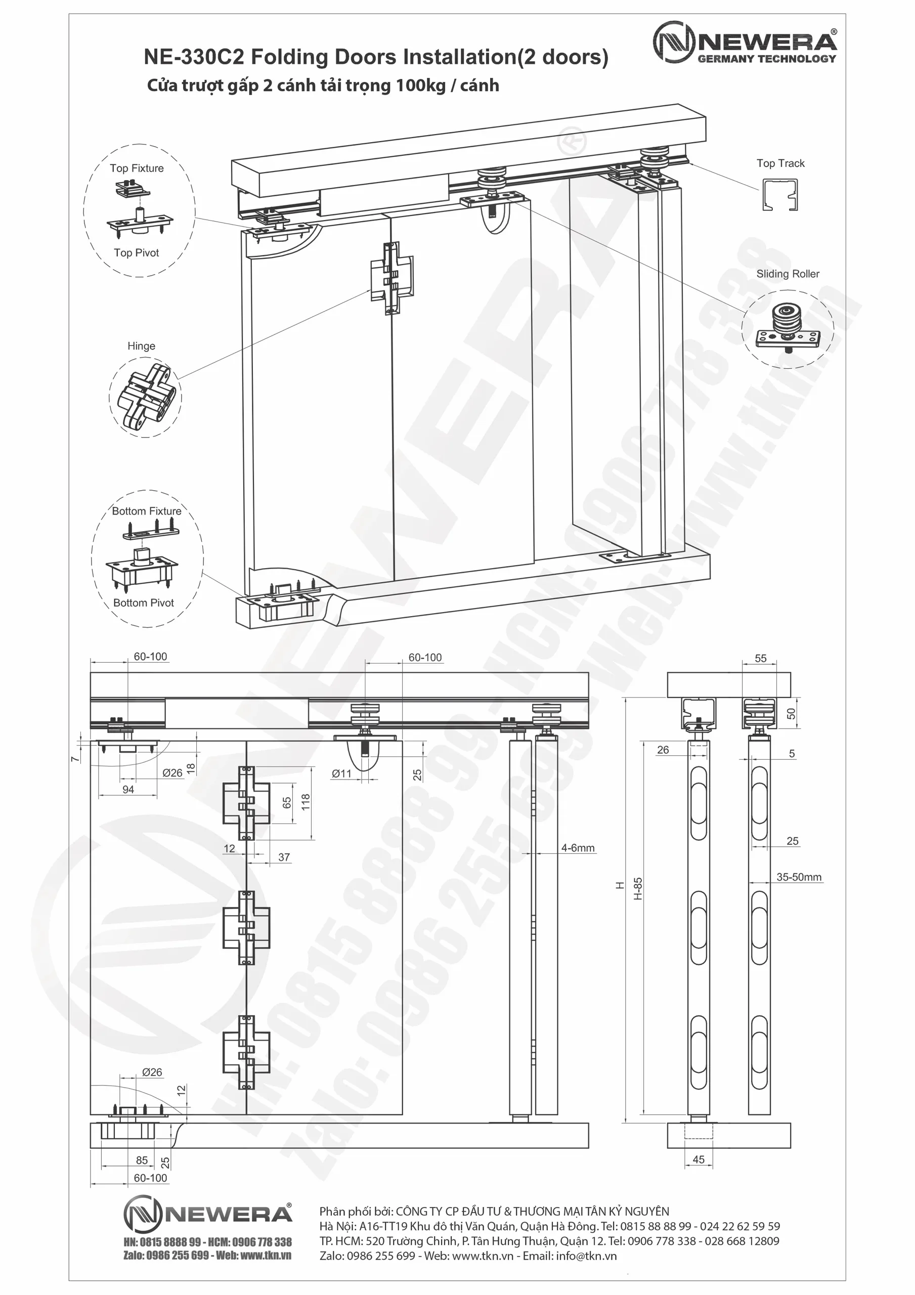cua truot gap 2 canh