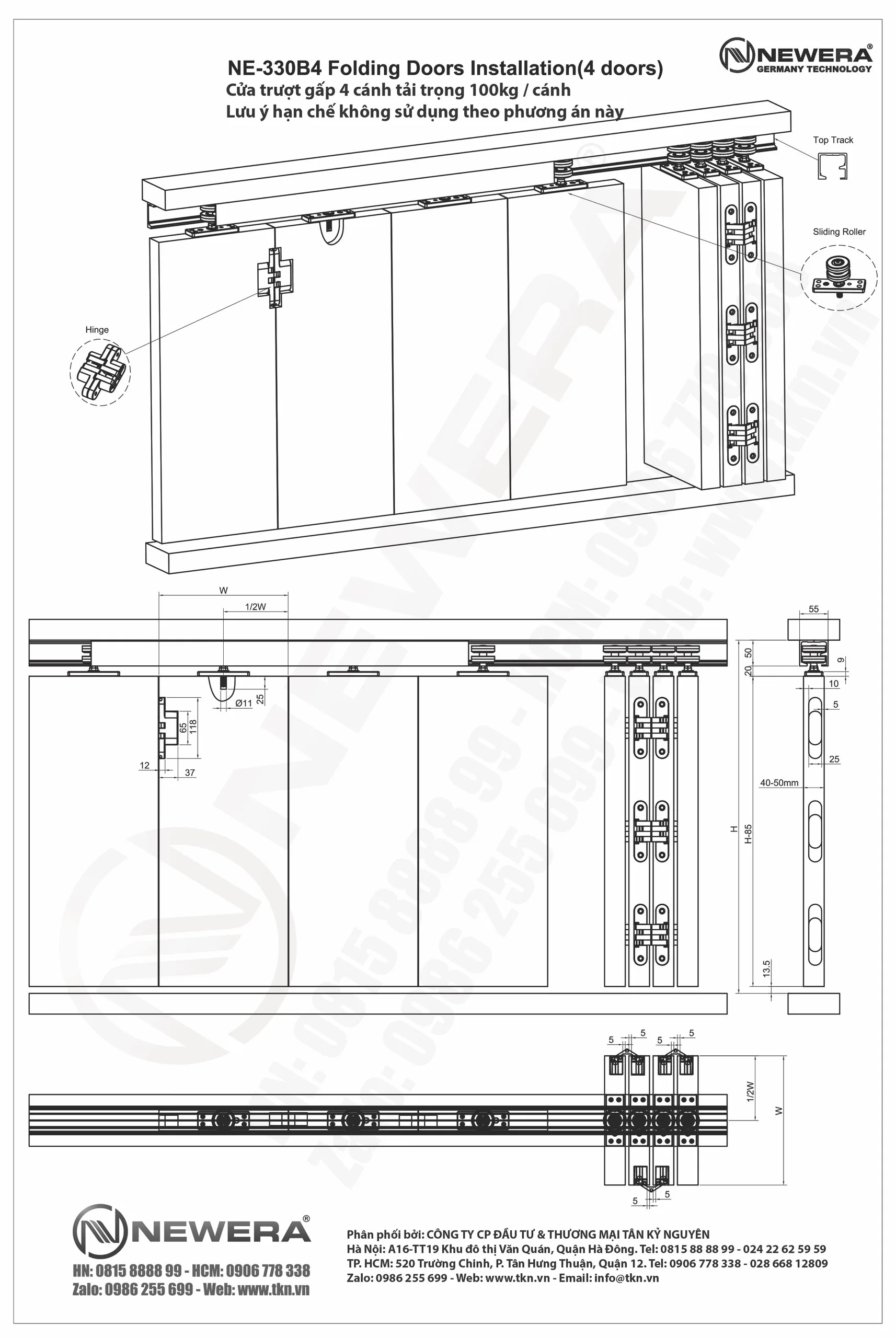 cua truot gap 4 canh