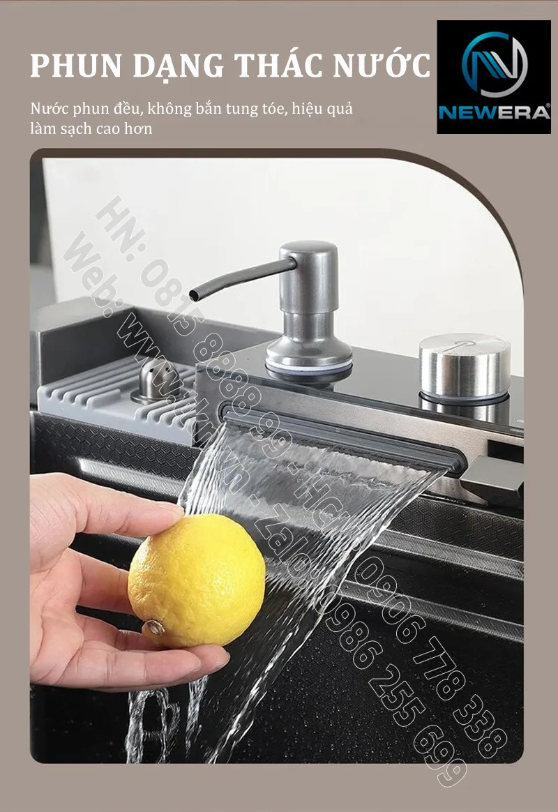 Chau rua bat sus304 newera dap lien khoi handmade NE7546EB 21