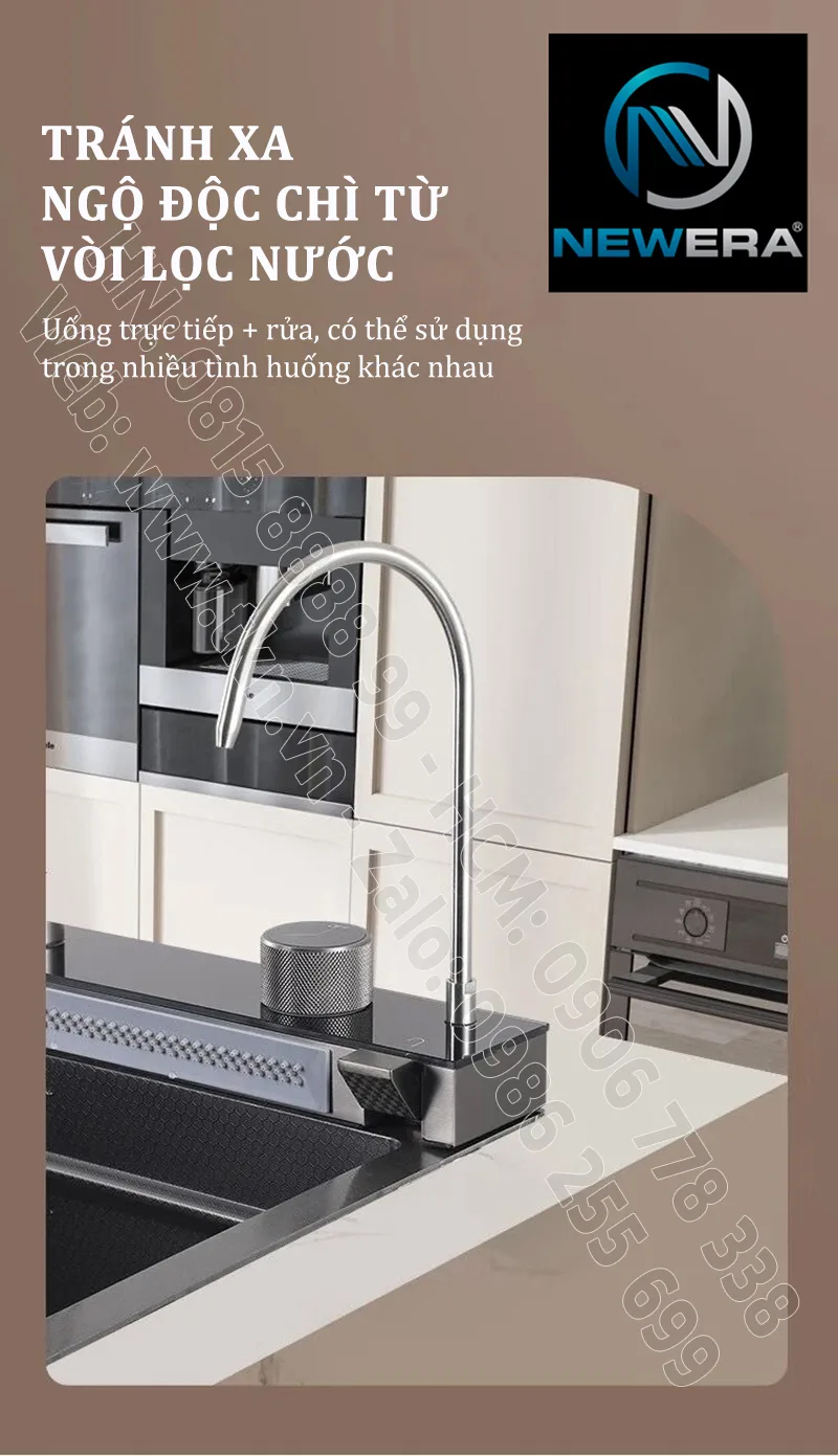 Chau rua bat sus304 newera dap lien khoi handmade NE7546EB 6