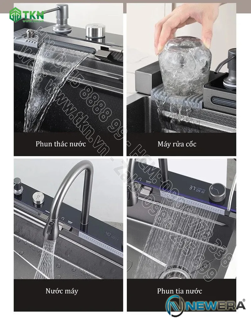 Chau rua bat sus304 newera dap lien khoi handmade NE7546EB 9