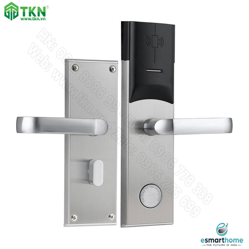 Khoá thẻ từ, chìa cơ eSmartHome màu inox ESH88HL808LSS 1