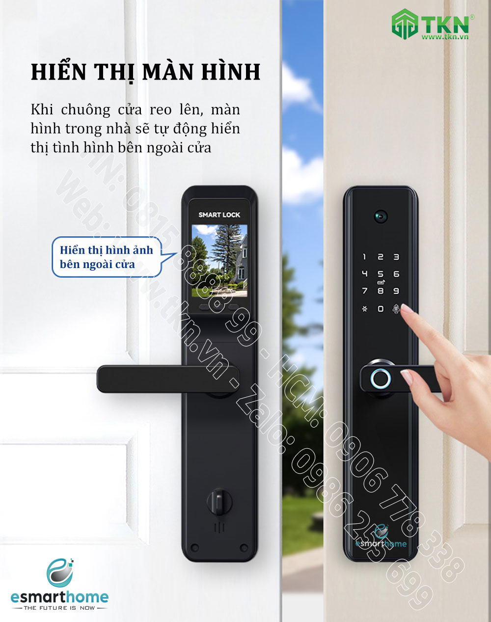 Khoá Camera, mobile APP, vân tay, thẻ, mật mã, chìa cơ ESH99TY222TYFMB 2