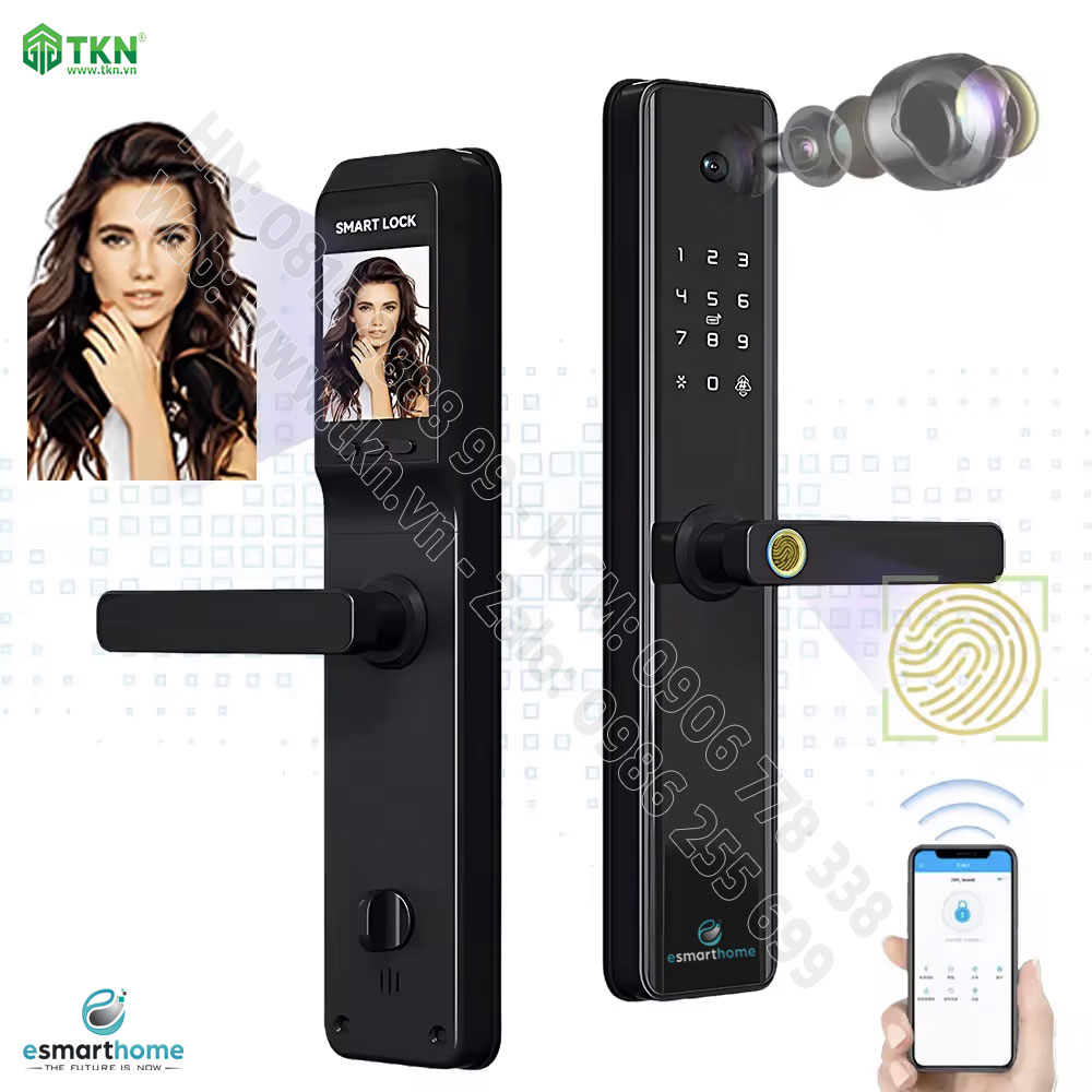 Khoá Camera, mobile APP, vân tay, thẻ, mật mã, chìa cơ ESH99TY237TYESB 2