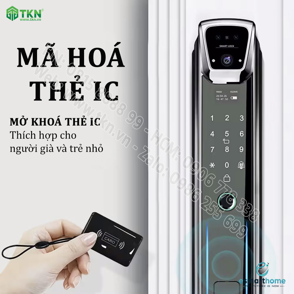 Khoá Camera, mobile APP, vân tay, thẻ, mật mã, chìa cơ ESH99TY262TYESY 4