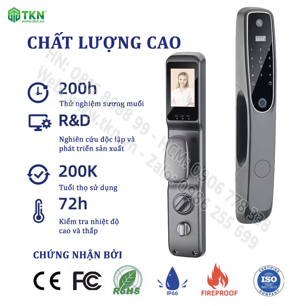 Khoá Camera, mobile APP, vân tay, thẻ, mật mã, chìa cơ ESH99TY263TYESB 10