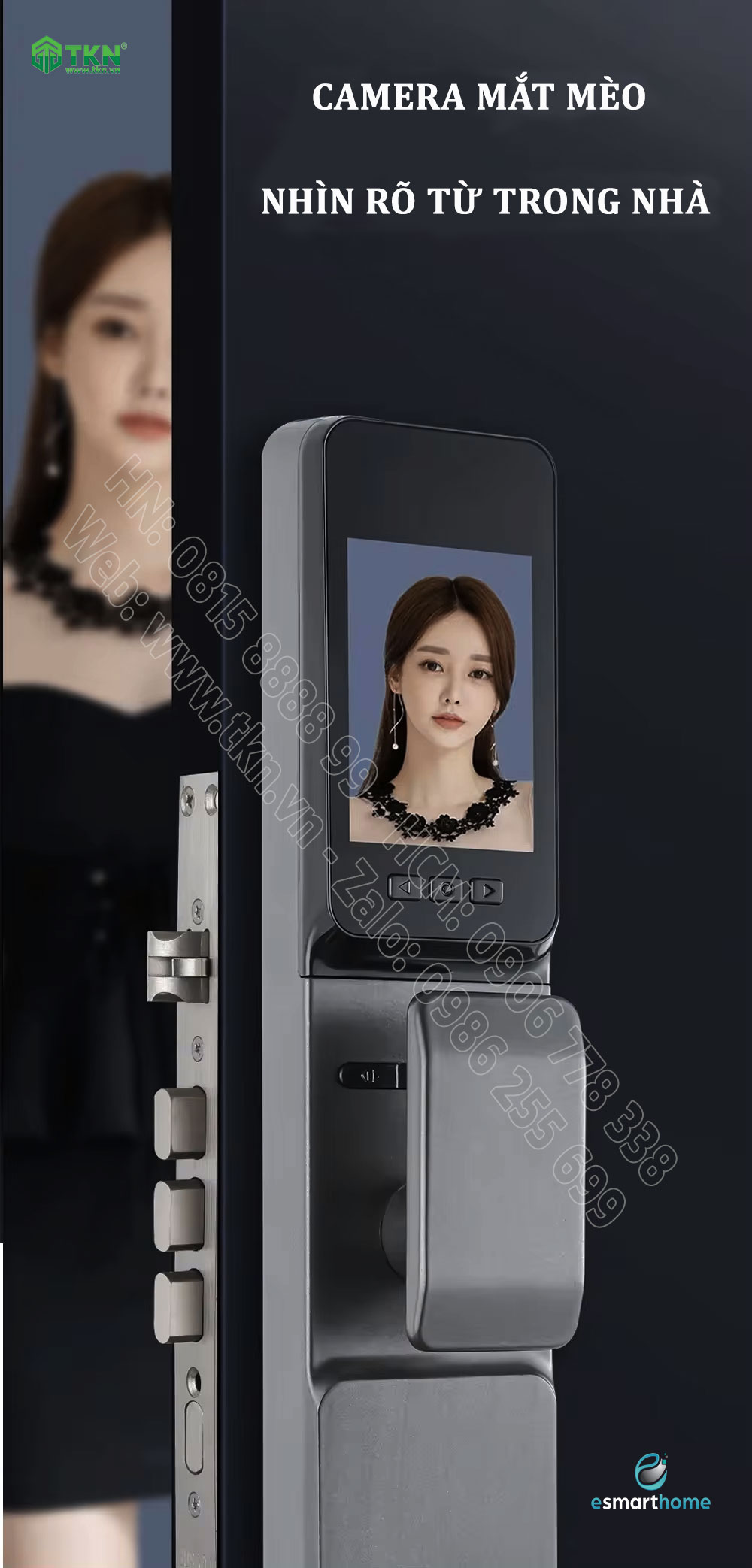 Khoá Camera, mobile APP, vân tay, thẻ, mật mã, chìa cơ ESH99TY275TYESB 6