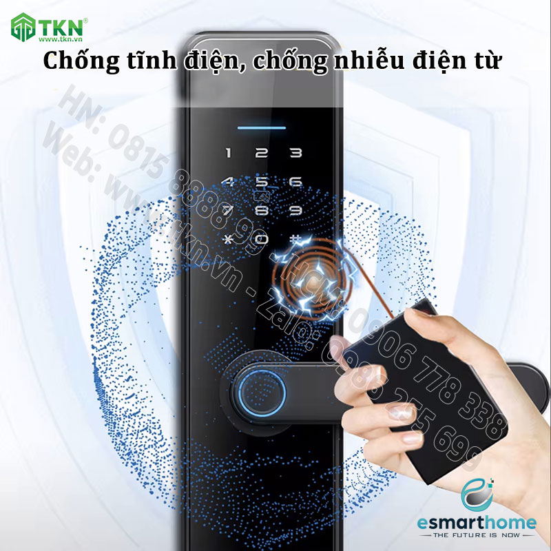 Khoá mobile APP, vân tay, thẻ, mật mã, chìa cơ ESH99TT009TYFMB 11