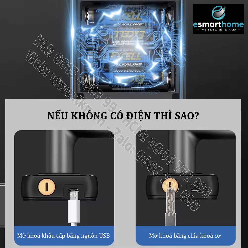 Khoá mobile APP, vân tay, thẻ, mật mã, chìa cơ ESH99TT009TYFMB 7