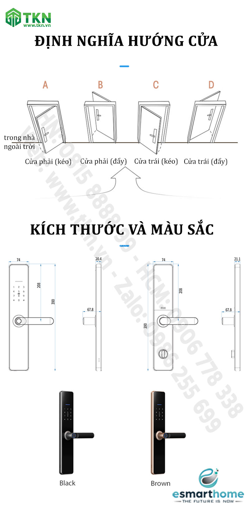 Khoá mobile APP, vân tay, thẻ, mật mã, chìa cơ eSmartHome ESH99TT610TLLSB 8