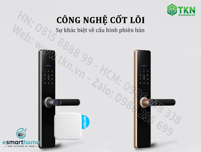 Khoá mobile APP, vân tay, thẻ, mật mã, chìa cơ eSmartHome ESH99TT610TLLSB 10