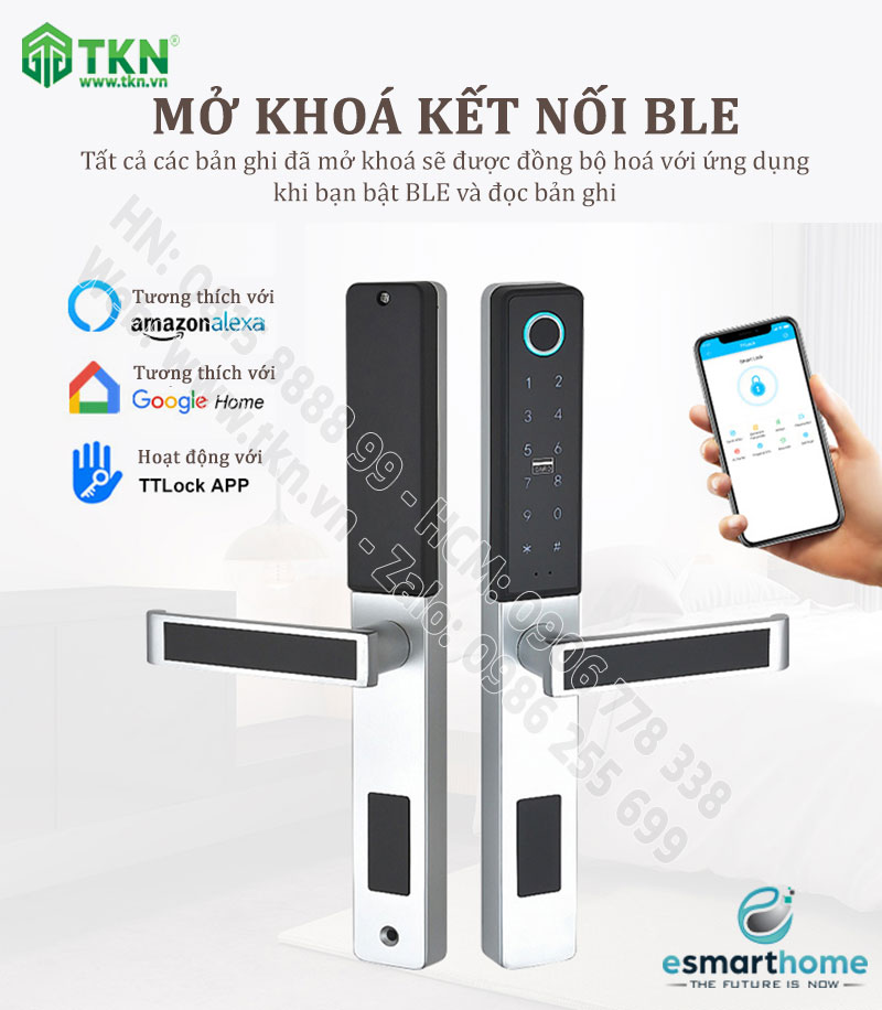 Khoá mobile APP, vân tay, thẻ, mật mã, chìa cơ ESH99TT810TLLSB 5