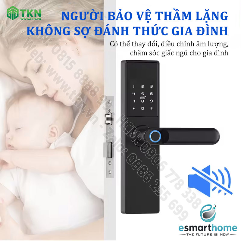 Khoá mobile APP, vân tay, thẻ, mật mã, chìa cơ ESH99TY202TYDSB 6