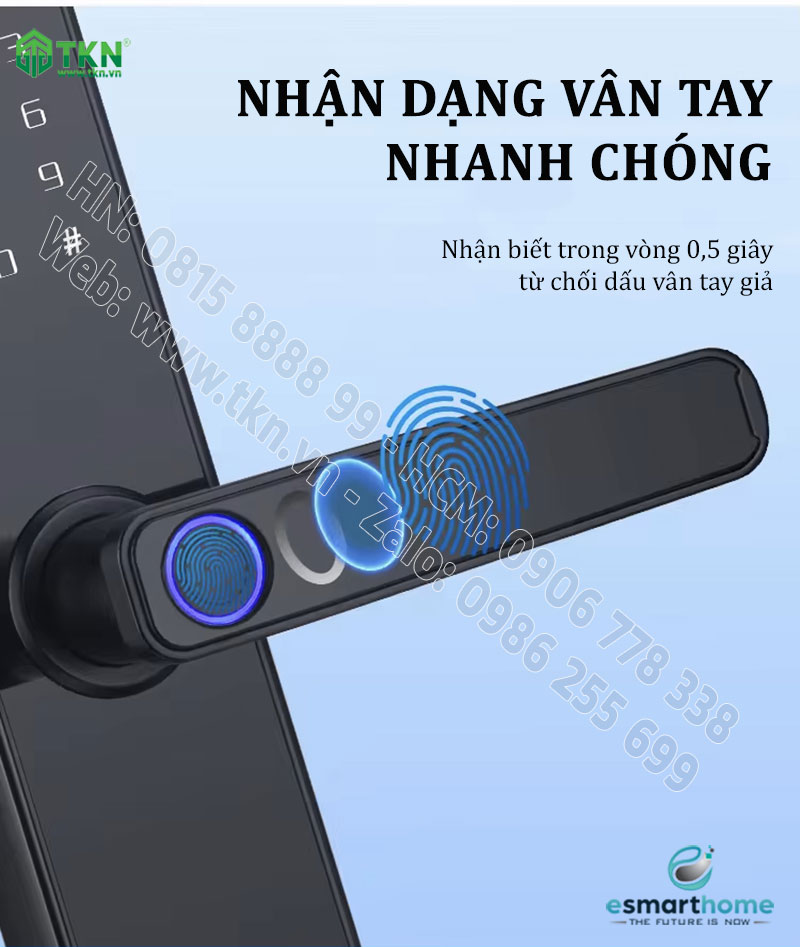 Khoá mobile APP, vân tay, thẻ, mật mã, chìa cơ ESH99TY242TYESB 4