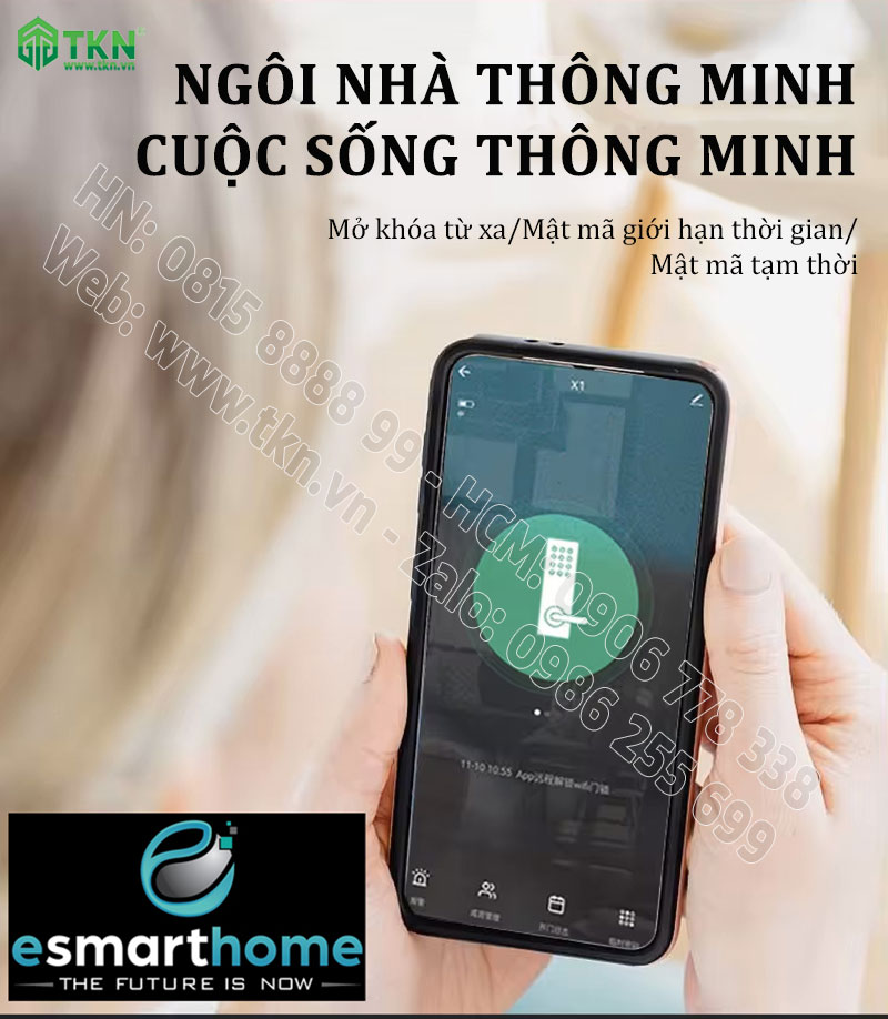 Khoá mobile APP, vân tay, thẻ, mật mã, chìa cơ ESH99TY242TYESB 6