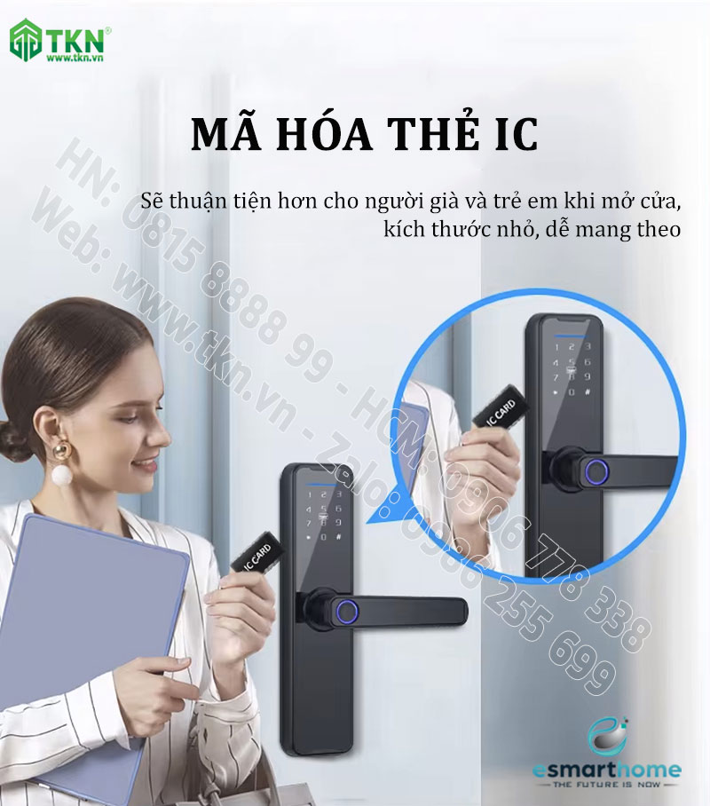 Khoá mobile APP, vân tay, thẻ, mật mã, chìa cơ ESH99TY242TYESB 8