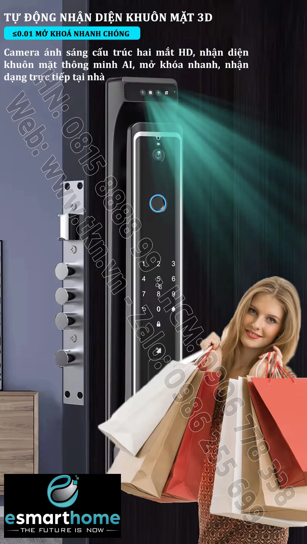 khoa thong minh van tay nhan dien khuon mat 3D app eSmartHome ESH99TT999TYDSB 12