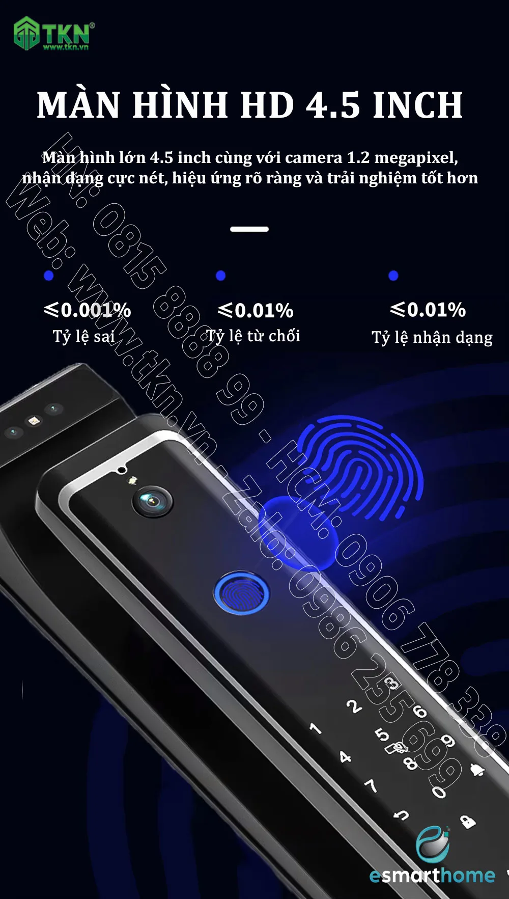 khoa thong minh van tay nhan dien khuon mat 3D app eSmartHome ESH99TT999TYDSB 14