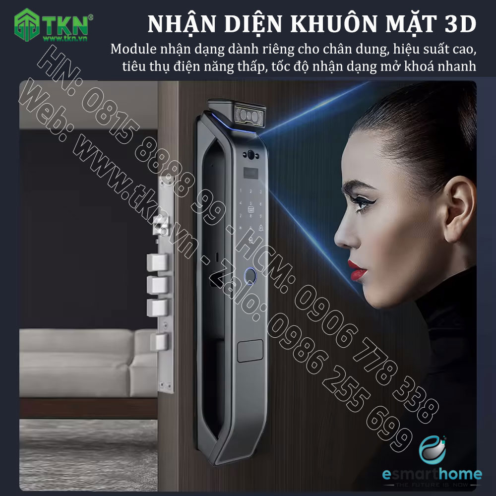 khoa thong minh van tay nhan dien khuon mat 3D app eSmartHome ESH99TY268TYESB 2