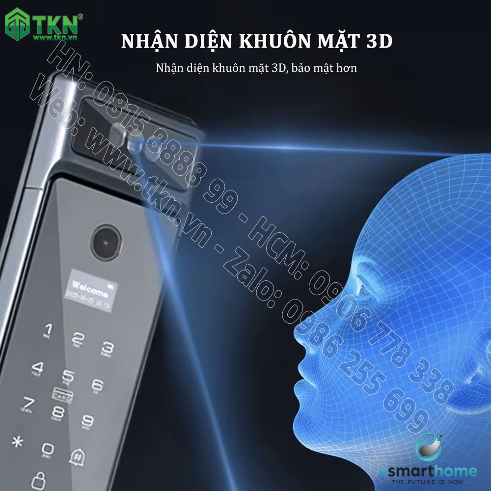 khoa thong minh van tay nhan dien khuon mat 3D app eSmartHome ESH99TY277TYESB 5