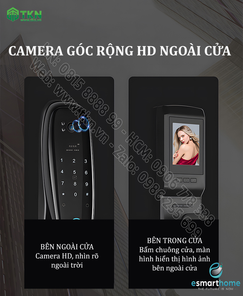 Khoá mobile APP, vân tay, thẻ, mật mã, chìa cơ ESH99TY254TYESB 14