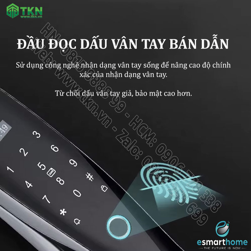 Khoá mobile APP, vân tay, thẻ, mật mã, chìa cơ ESH99TY254TYESB 5