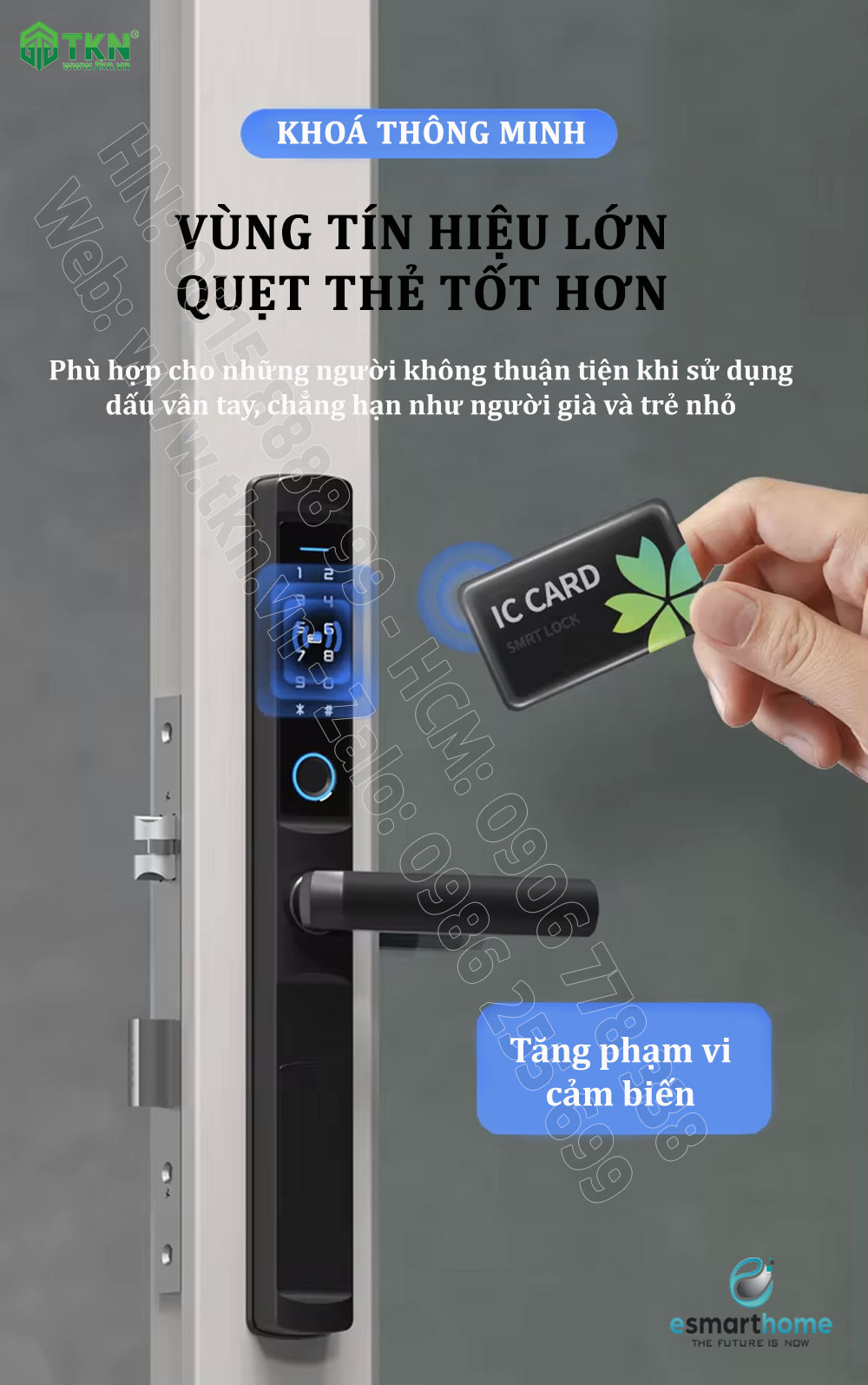 Khoá mobile APP, vân tay, thẻ, mật mã, chìa cơ ESH99TT003TYDSB 9