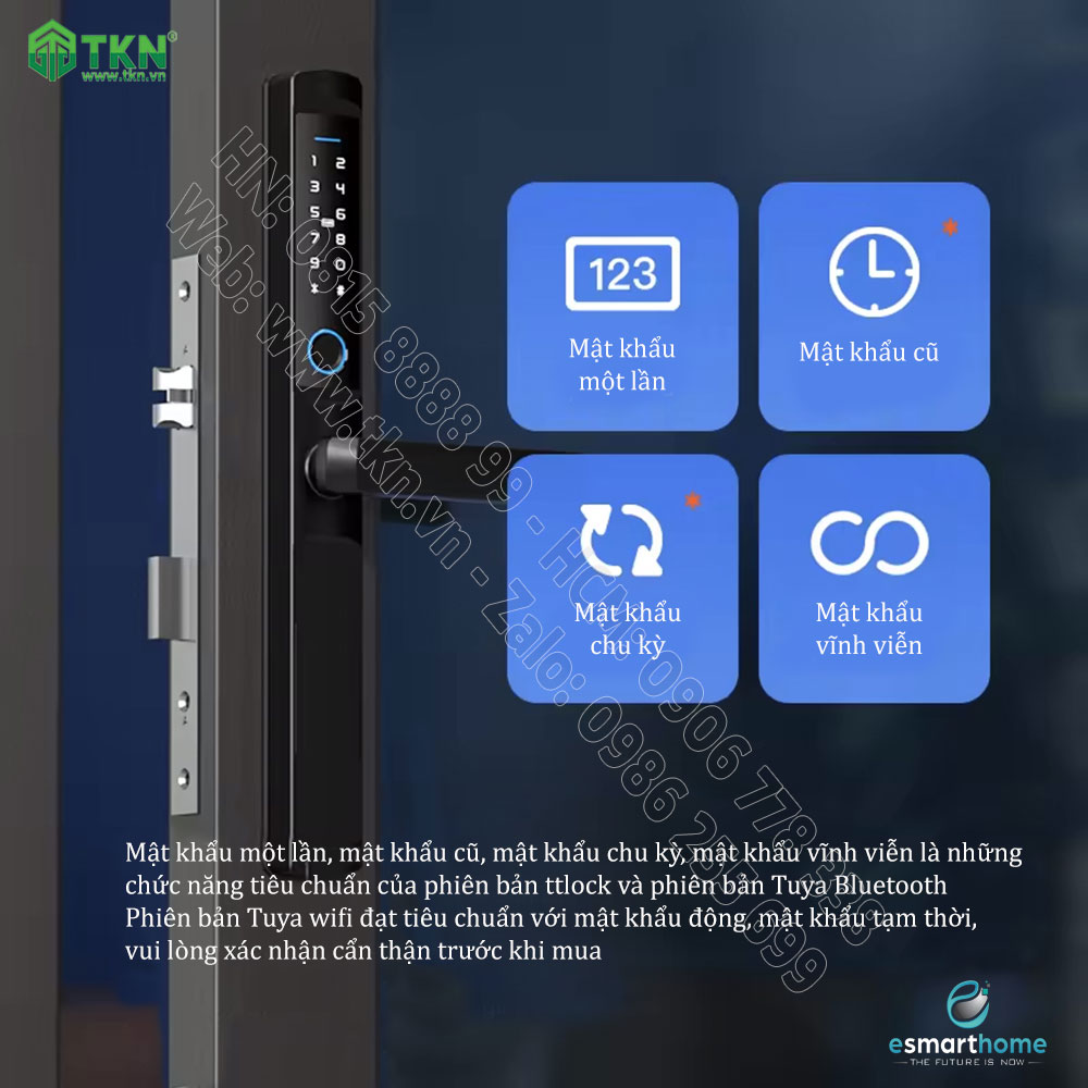Khoá mobile APP, vân tay, thẻ, mật mã, chìa cơ ESH99TT003TYDSB 7