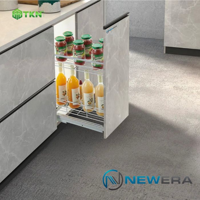 Kệ gia vị, chai lọ NewEra 350mm inox 304 nan dẹt NE669.350L