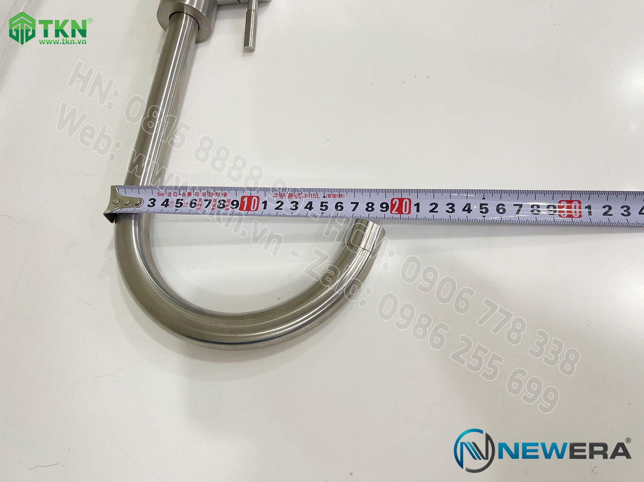 Vòi chậu rửa bát NewEra inox 304 2 đường nóng lạnh NE88K11N 10