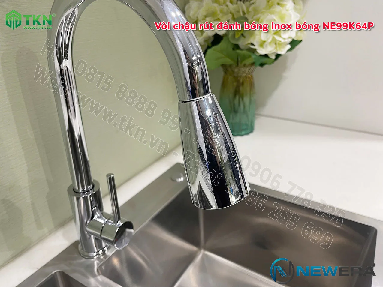 Voi chau rut danh bong inox bong newera NE99K64P 11