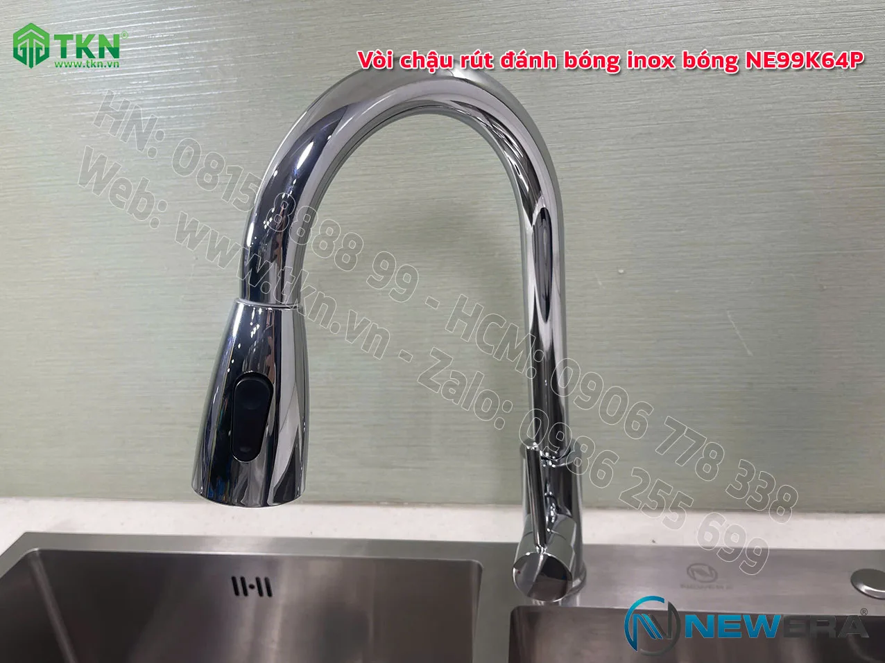 Voi chau rut danh bong inox bong newera NE99K64P 4