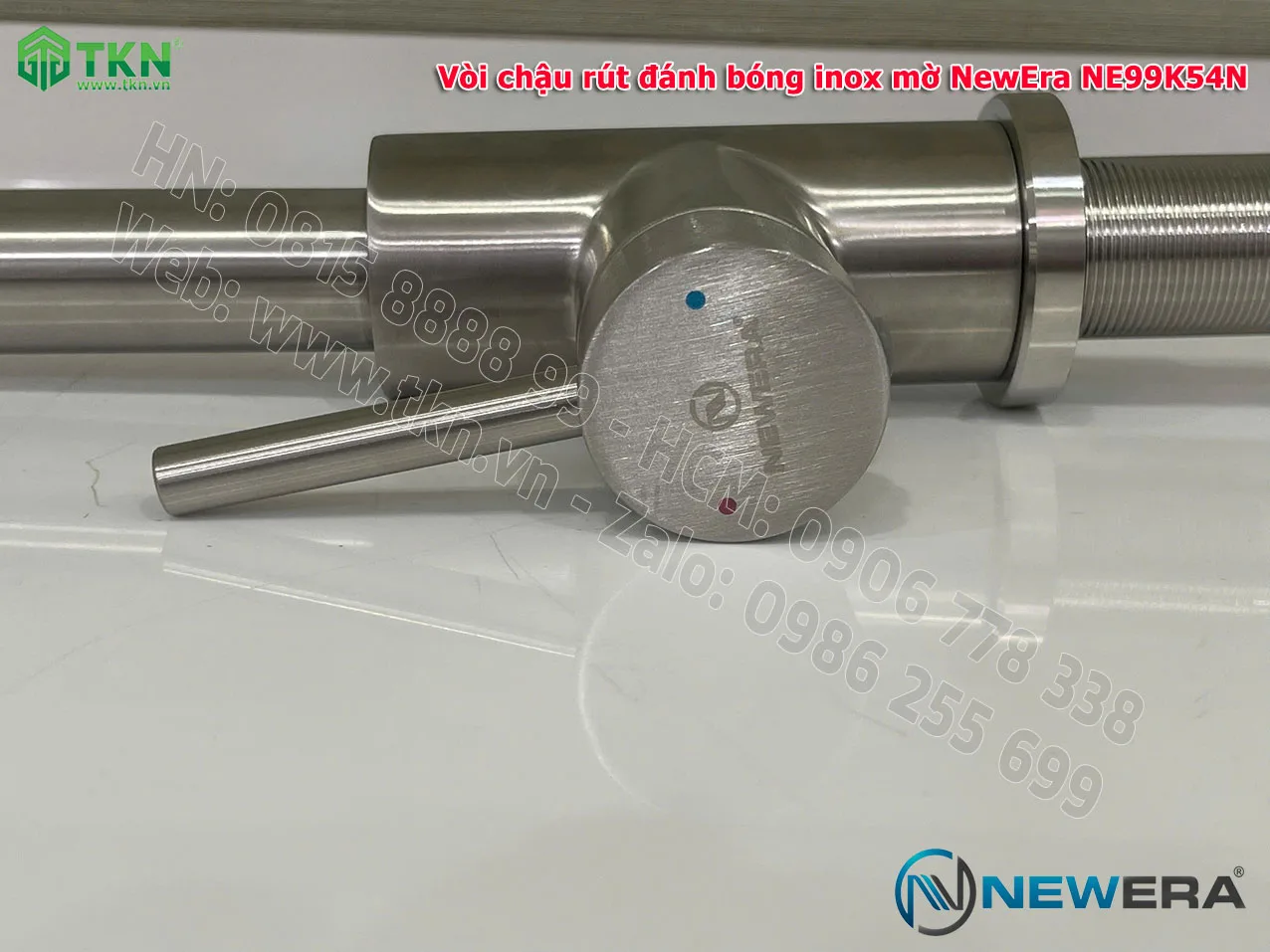 Vòi chậu rửa bát NewEra dây rút inox 304 NE99K54N 6