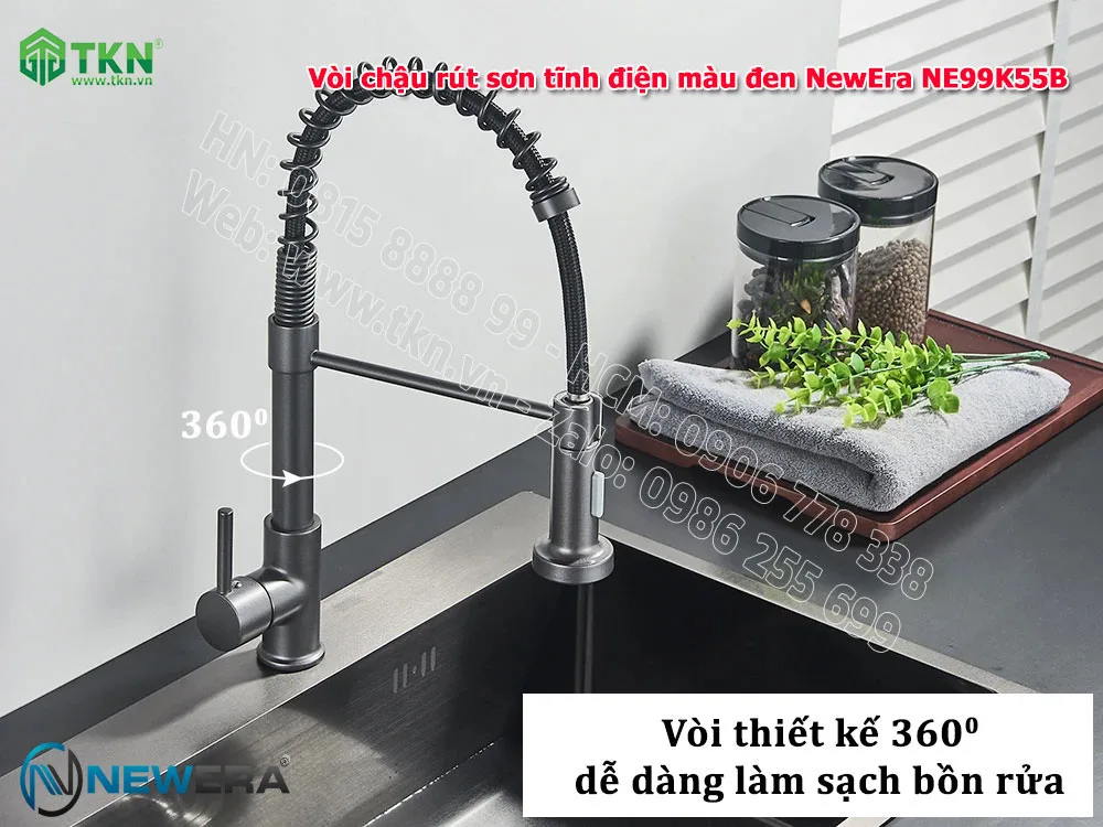voi chau rut inox304 son tinh dien den newera ne99k55b 32