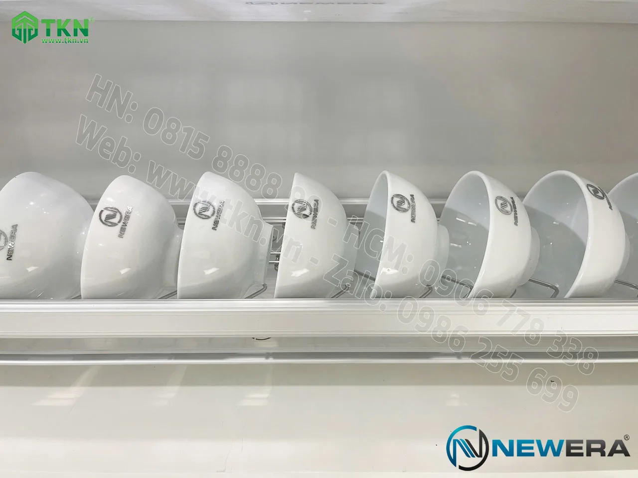 Giá để bát đĩa cố định NewEra 2 tầng inox 304 NE855.600L 3