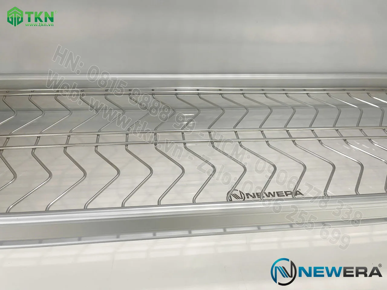 Giá để bát đĩa cố định NewEra 2 tầng inox 304 NE855.600L 8