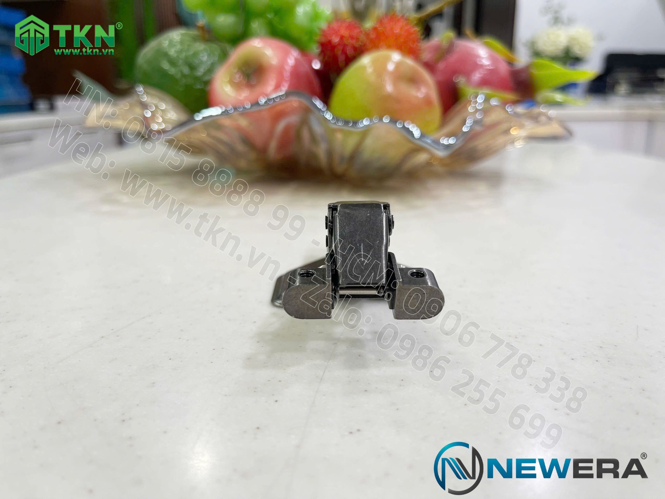 Bản lề cong nhiều NewEra khung nhôm giảm chấn piston đồng dùng cho cánh kính khung nhôm 399C 14
