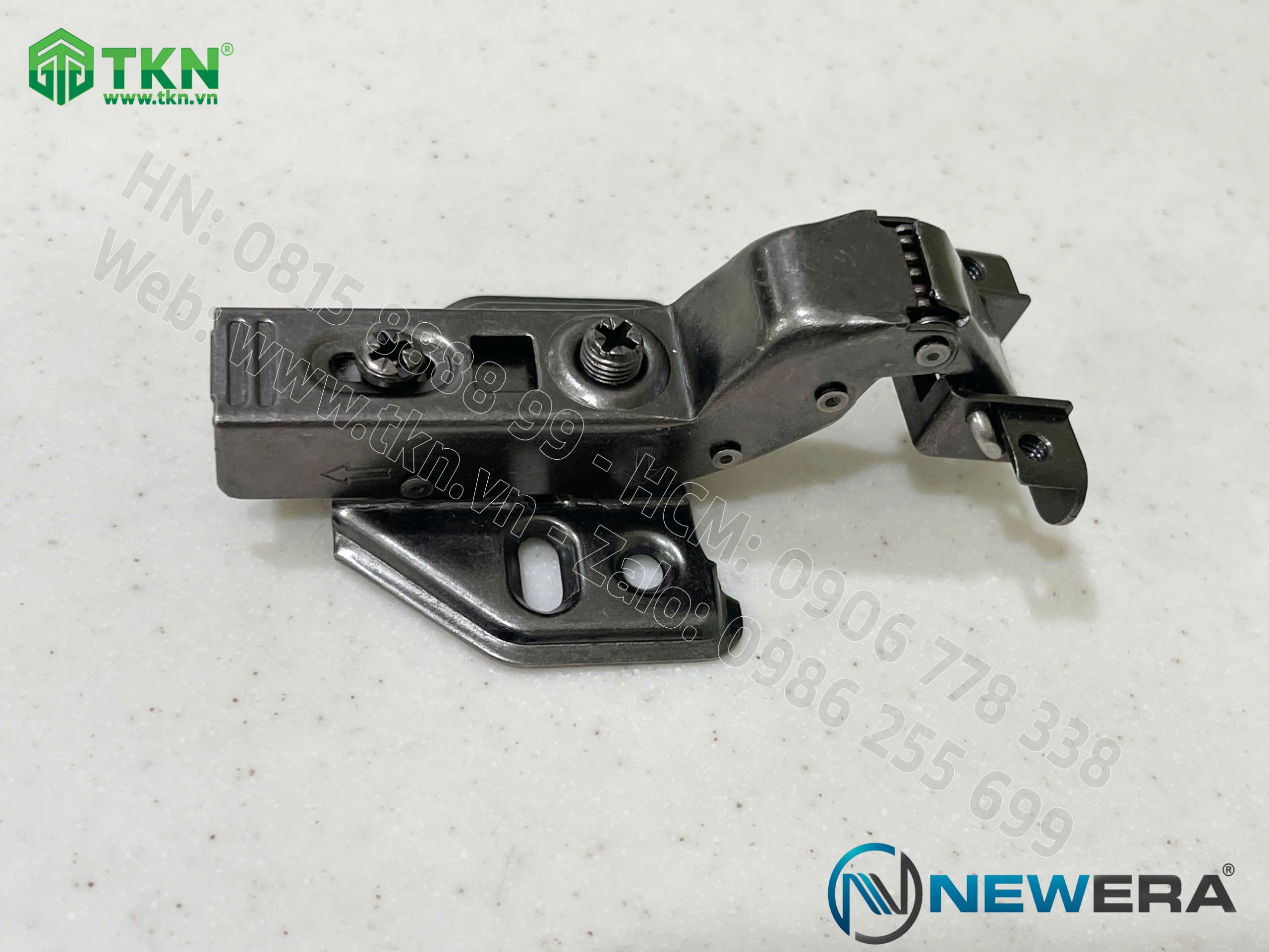 Bản lề cong nhiều NewEra khung nhôm giảm chấn piston đồng dùng cho cánh kính khung nhôm 399C